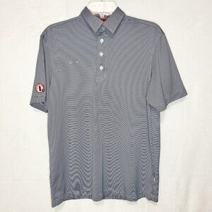 Chick Fil A Polo Shirt Men’s Sz M Blue/White Striped Oobe Employee Team Style